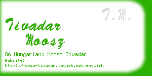 tivadar moosz business card